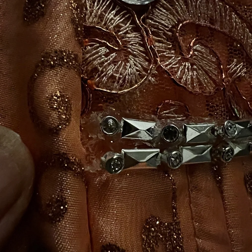 Expressions Elegant Coral Sequin Corset Ballgown Dress - Picture 17 of 17